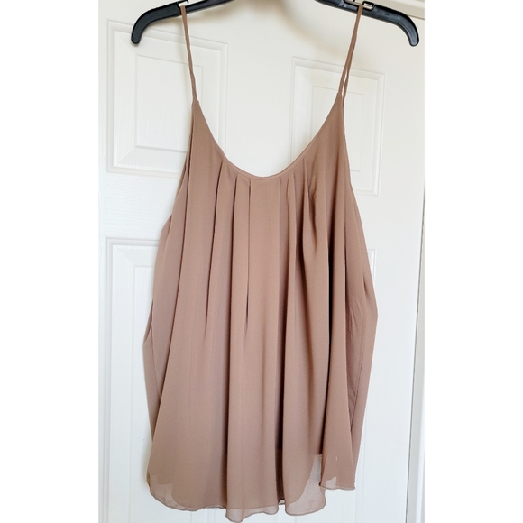 JJ Perfection Tops - Sheer Taupe Tank